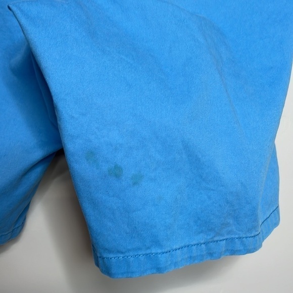 VISITOR BLUE SIZE 40 FLAT FRONT COTTON SHORTS - Picture 5 of 6